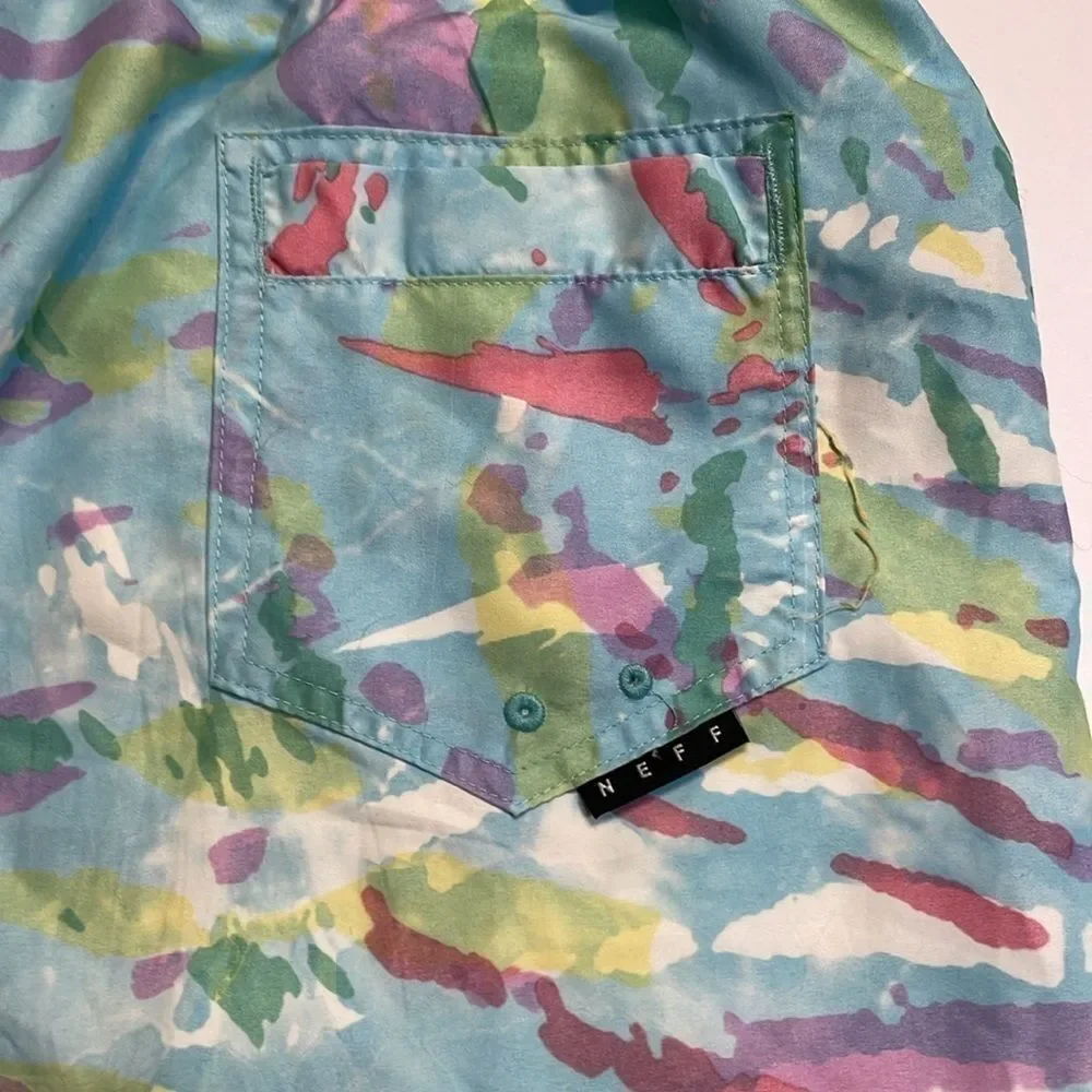Neff men’s multicolor boardshorts. Size L.